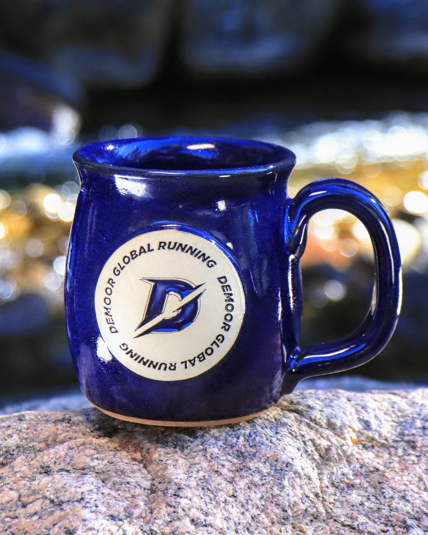 DeMoor Global Running Mug in Electric Blue Colorway